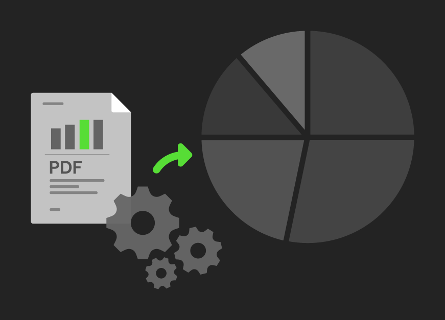 Illustration showing a PDF statement being automatically converted into a Kwanti portfolio allocation